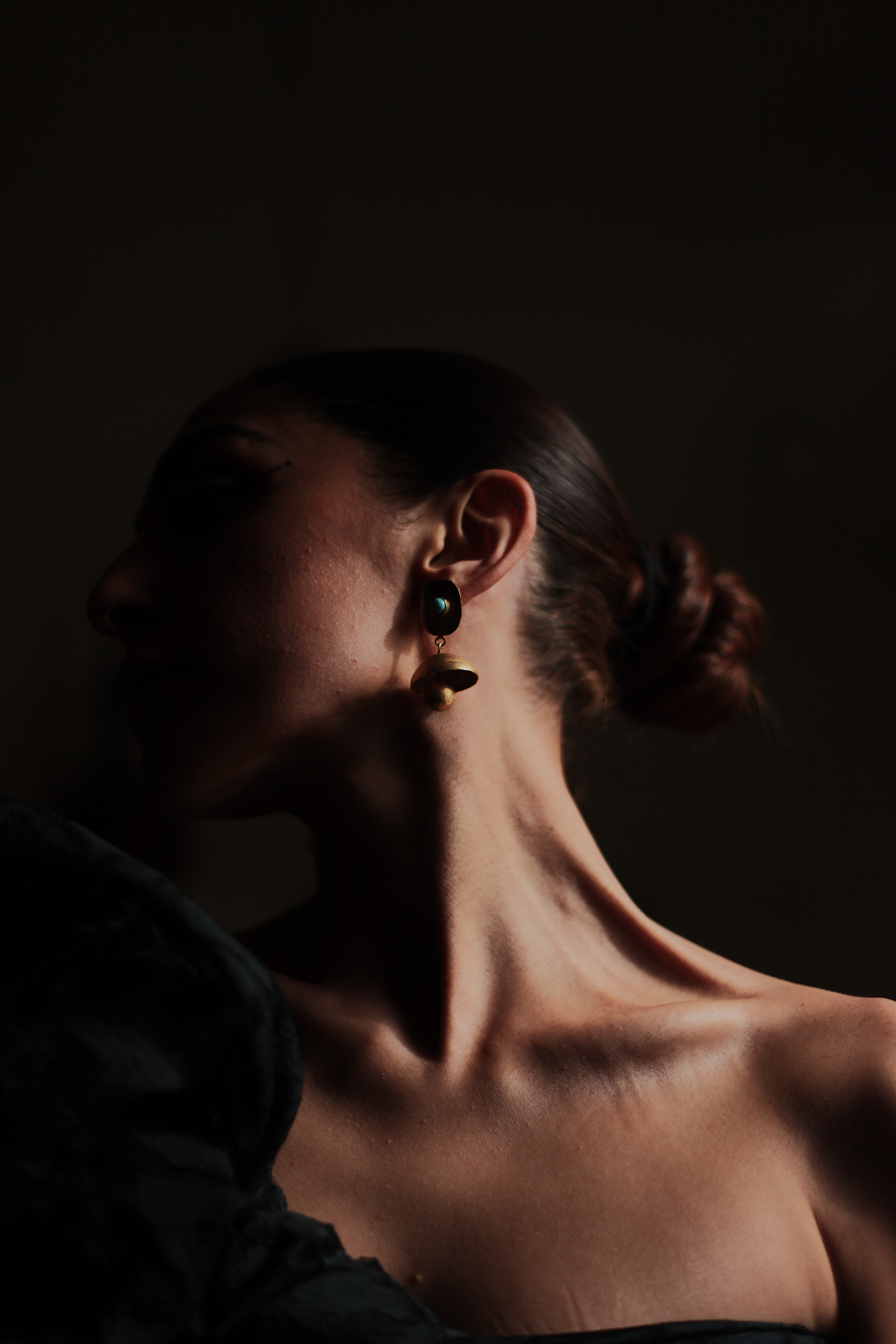 Hoor #07 — Gold Plated Brass, Neyshabour Turquois