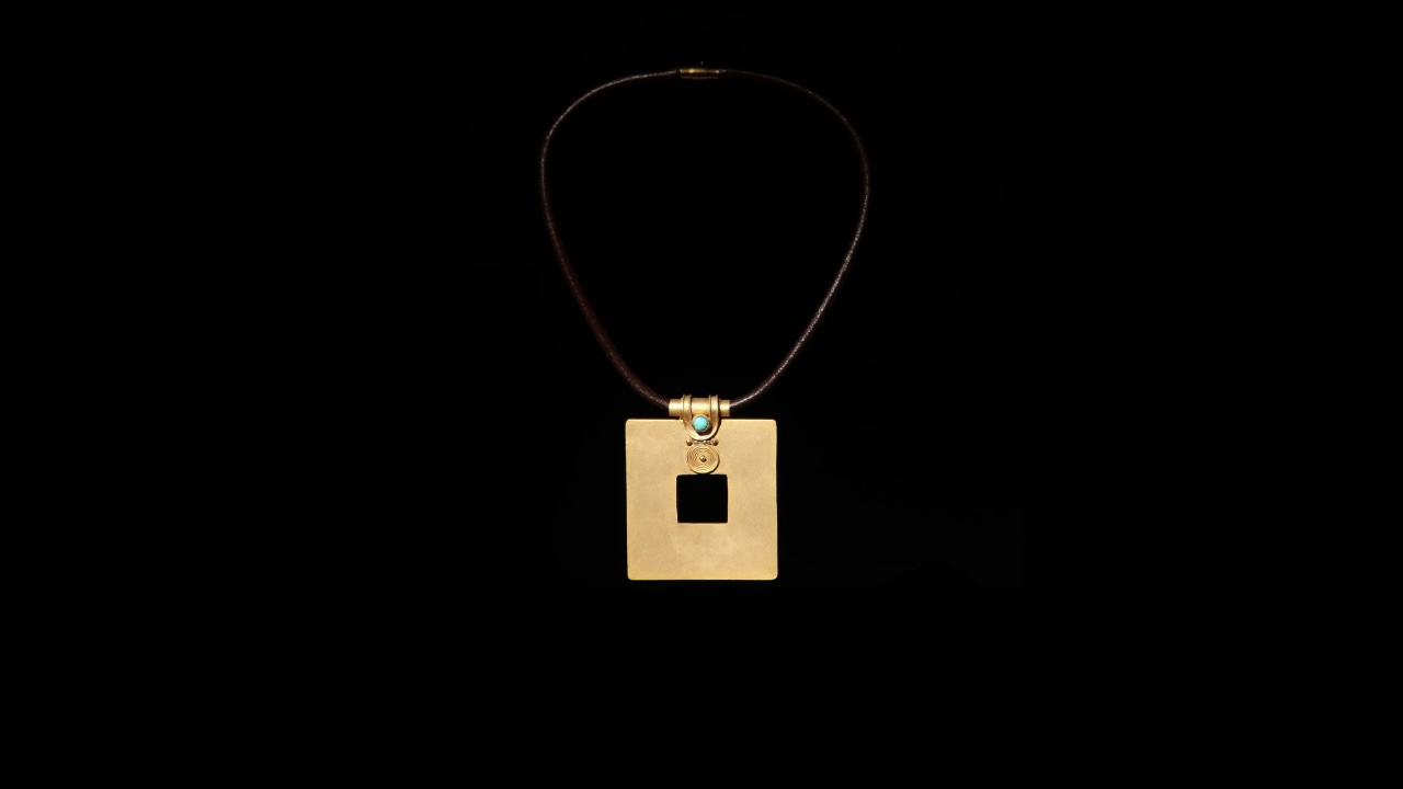 Hoor #05 — Gold Plated Brass, Neyshabour Turquoise, Leather